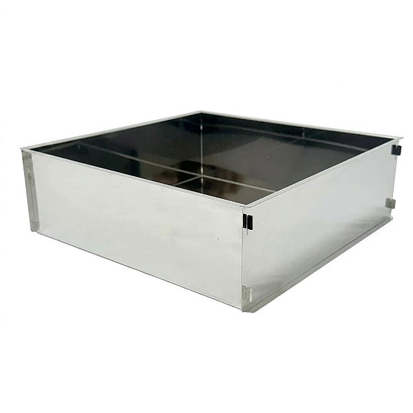 Forma Bolo Fatia Quadrada Desmontável 30x10cm - Doupan