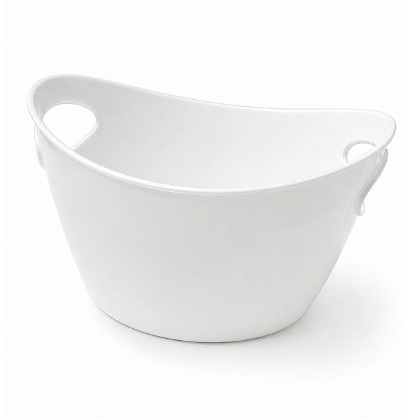 Cachepot Oval Branco - Oldaniplast