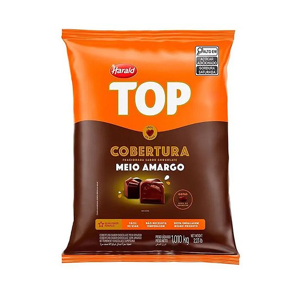 Cobertura Gotas Top Meio Amargo 1,01Kg - Harald