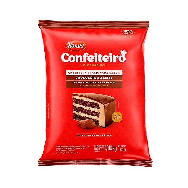 Cobertura Gotas Ao Leite Confeiteiro 1,01kg - Harald