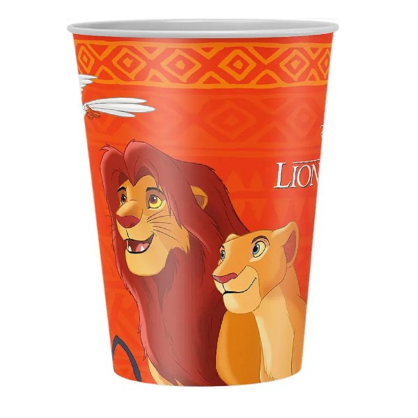 Copo Papel Rei Leão 180ml 8un - Regina