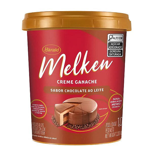 Creme Ganache Chocolate Ao leite Melken 1kg - Harald