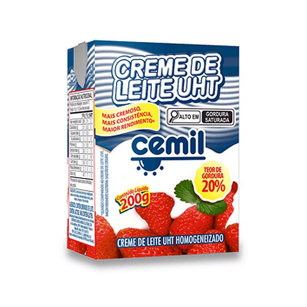 Creme De Leite 20% 200g - Cemil