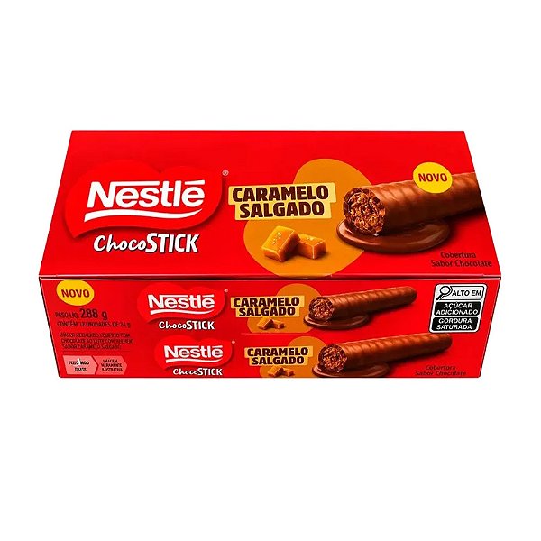Choco Stick Caramelo Salgado 24g 12un - Nestlé