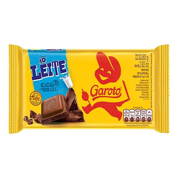 Chocolate ao Leite 80g - Garoto