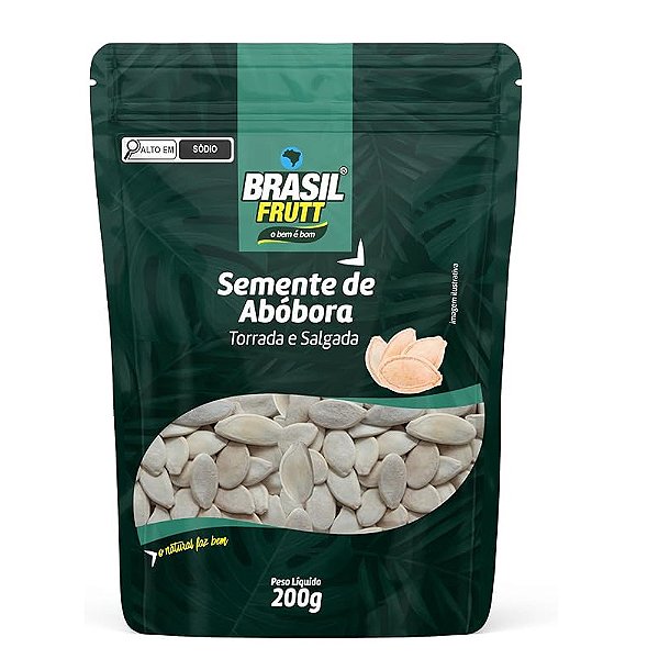 Semente de Abóbora Torrada e Salgada 200g - Brasil Frutt
