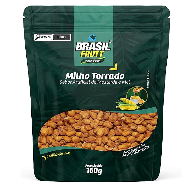 Milho Torrado Com Mostarda e Mel 160g - Brasil Frutt