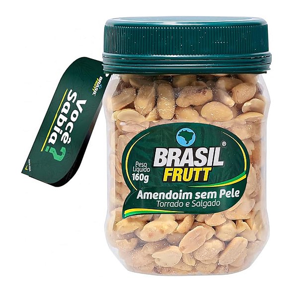 Amendoim Sem Pele Torrado e Salgado 160g - Brsil Frutt