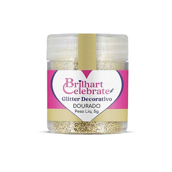 Glitter Para Decoração Dourado 5g - Briilhart