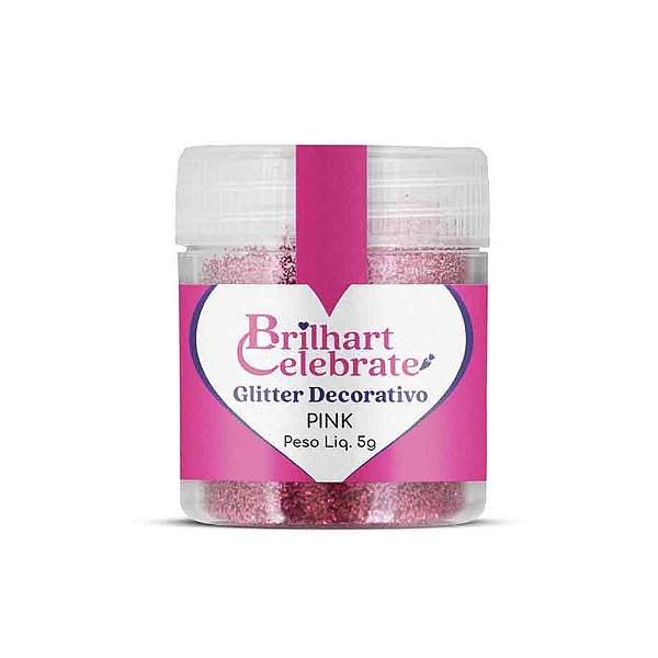 Glitter Para Decoração Pink 5g - Brilhart