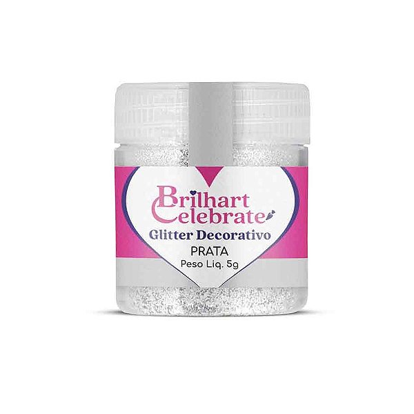 Glitter Para Decoração Prata 5g - Brilhart