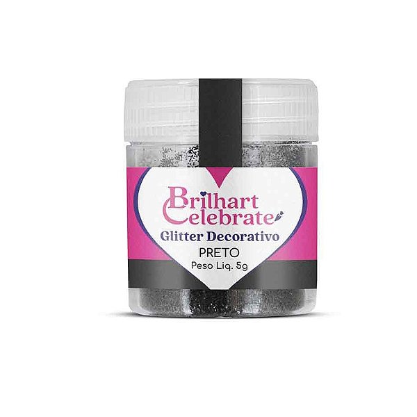 Glitter Para Decoração Preto 5g - Brilhart