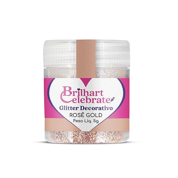 Glitter Para Decoração Rose Gold 5g - Brilhart