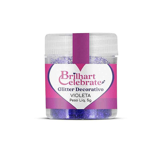 Glitter Para Decoração Violeta 5g - Brilhart