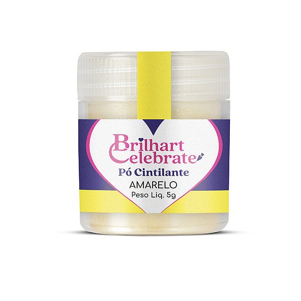 Pó Para Decoração Cintilante Amarelo 5g - Brilhart