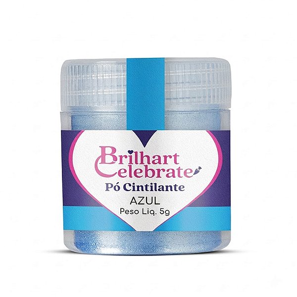 Pó Para Decoração Cintilante Azul 5g - Brilhart