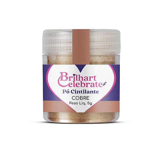 Pó Para Decoração Metálico Cobre 5g - Brilhart