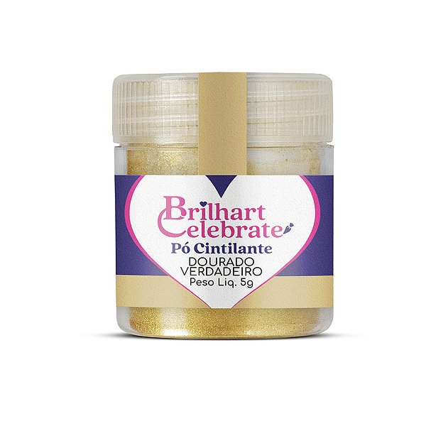 Pó Para Decoração Metálico Dourado Verdadeiro 5g - Brilhart