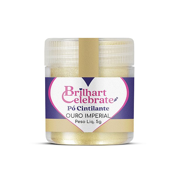 Pó Para Decoração Metálico Ouro Imperial 5g - Brilhart