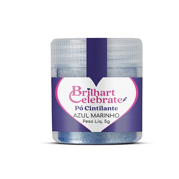 Pó Para Decoração Cintilante Azul Marinho 5g - Brilhart