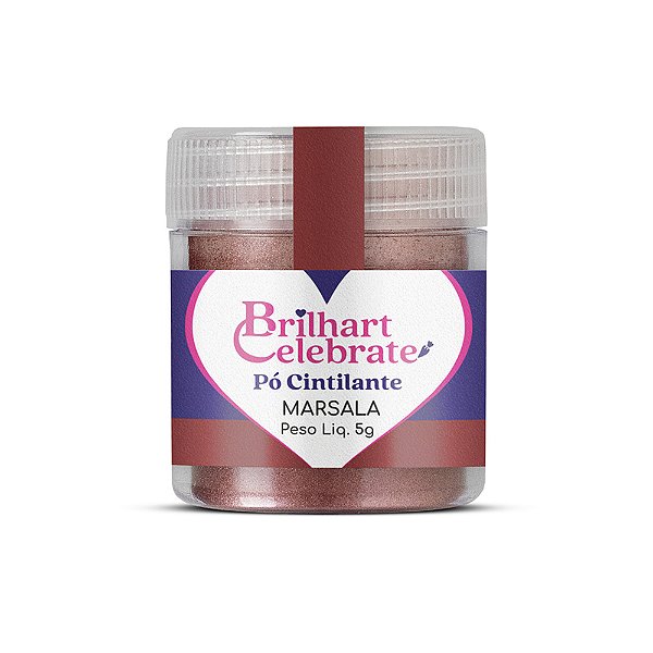 Pó Para Decoração Cintilante Marsala 5g - Brilhart
