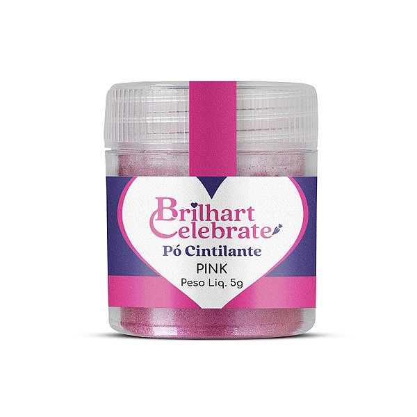 Pó Para Decoração Cintilante Pink 5g - Brilhart