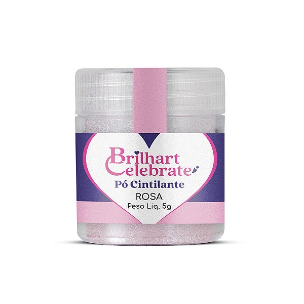 Pó Para Decoração Cintilante Rosa 5g - Brilhart