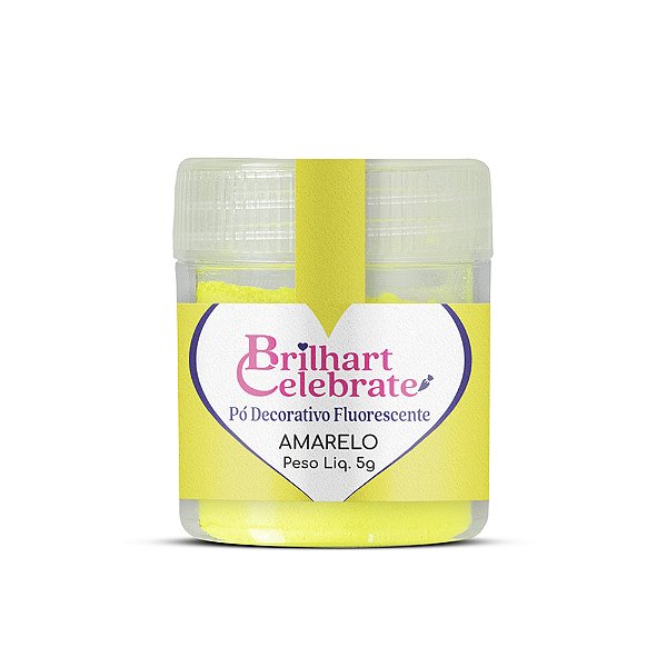 Pó Para Decoração Fluorescente Amarelo 5g - Brilhart