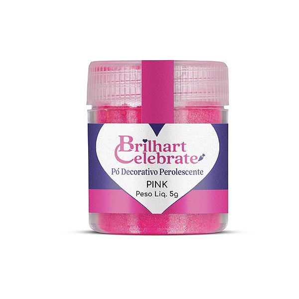 Pó Para Decoração Perolescente Pink 5g - Brilhart