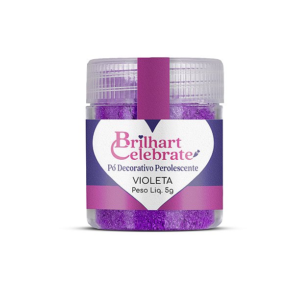 Pó Para Decoração Perolescente Violeta 5g - Brilhart