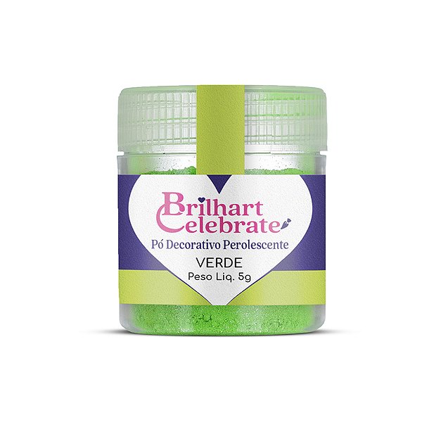 Pó Para Decoração Perolescente Verde 5g - Brilhart
