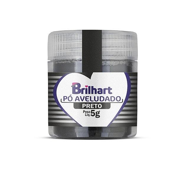 Pó Para Decoração Aveludado Preto 5g - Brilhart