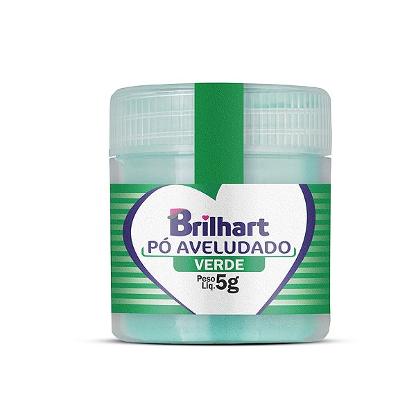 Pó Para Decoração Aveludado Verde 5g - Brilhart