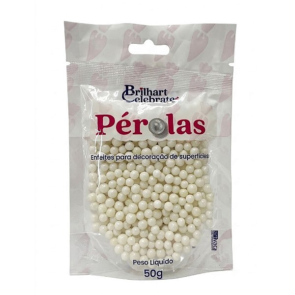 Pérola Cintilante Perolada Pequena 50g - Brilhart