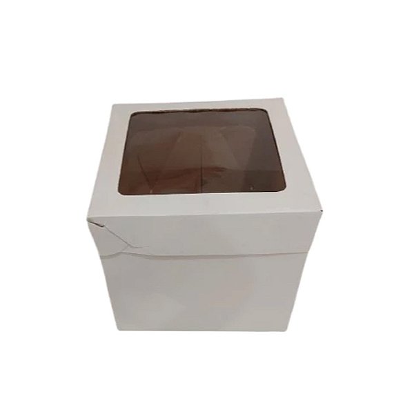Caixa Mini Bolo Com Visor 16x16x15cm 5un - Tom e Cor