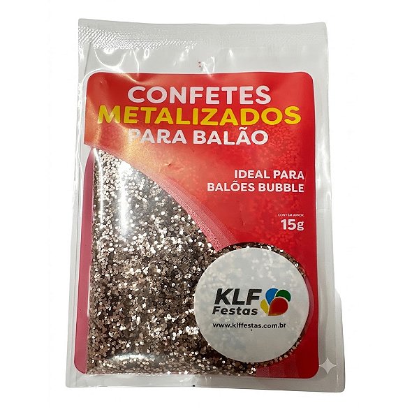 Confete Metalizado Rose 0,1cm 15g - KLF