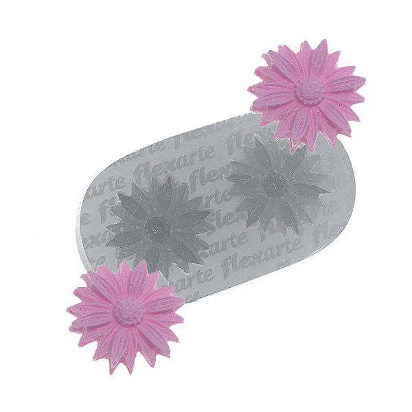 Molde de Silicone Par de Flor Yrsa 698 - Flexarte