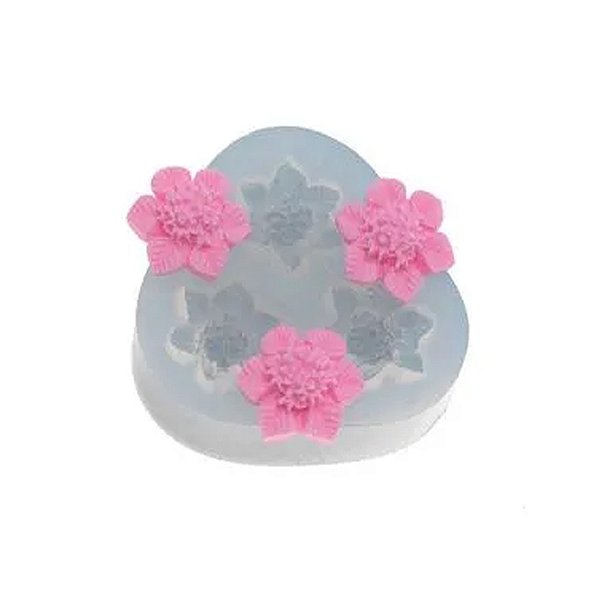 Molde de Silicone Trio de Florzinhas 305 - Flexarte