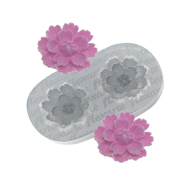 Molde de Silicone Par de Flor Kirbhy 695 - Flexarte