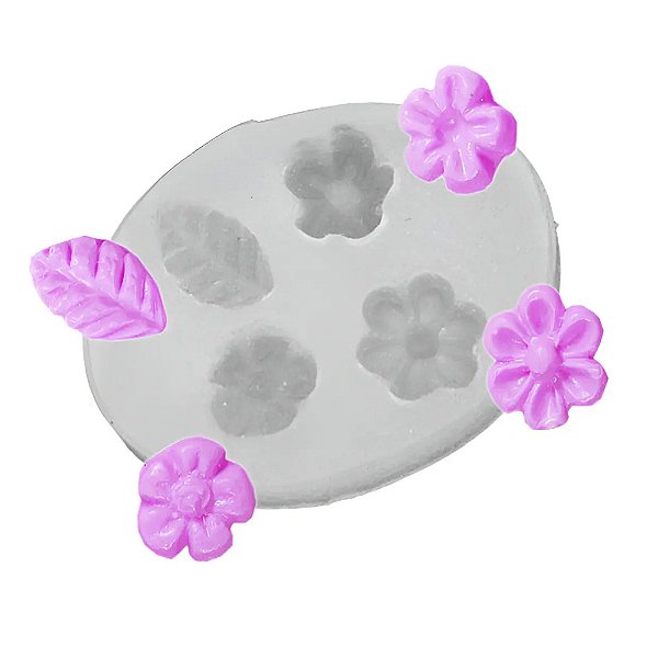 Molde de Silicone Florzinhas 112 - Flexarte