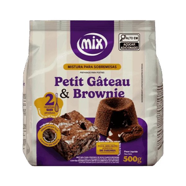 Mistura Para Brownie e Petit Gateau 500g - Mix
