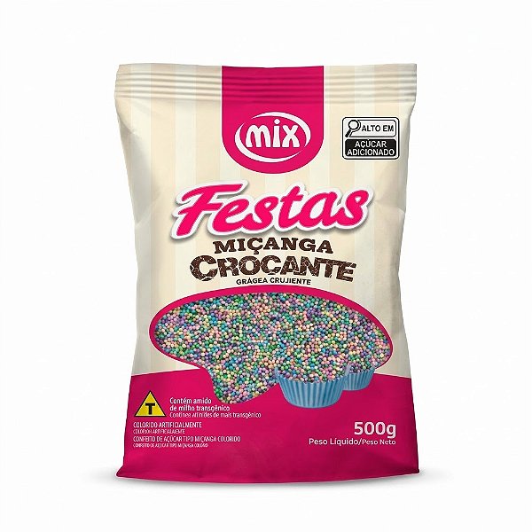 Confeito Miçanga Candy Color 500g - Mix