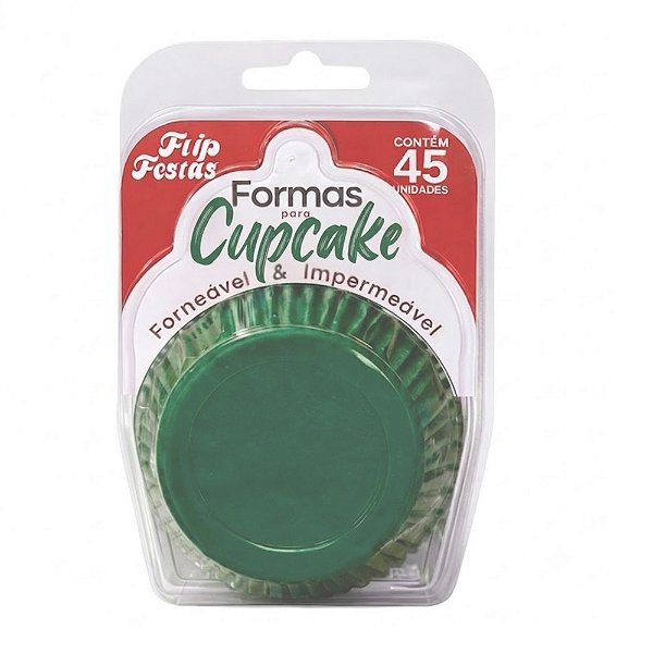 Forma Cupcake Verde Escuro 45un - Flip