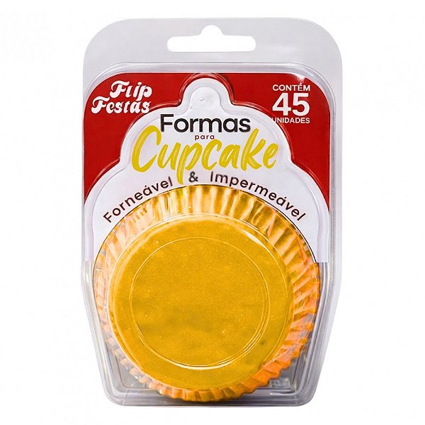 Forma Cupcake Amarelo 45un - Flip