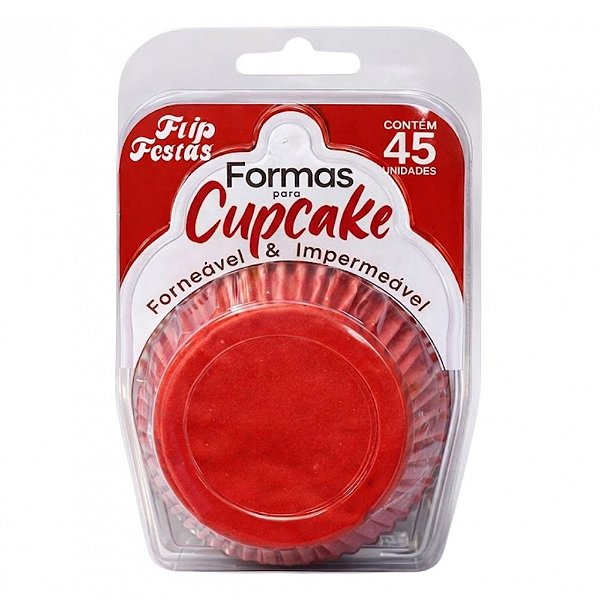Forma Cupcake Vermelho 45un - Flip