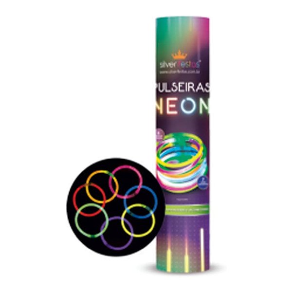 Pulseira Neon 15un - Silver