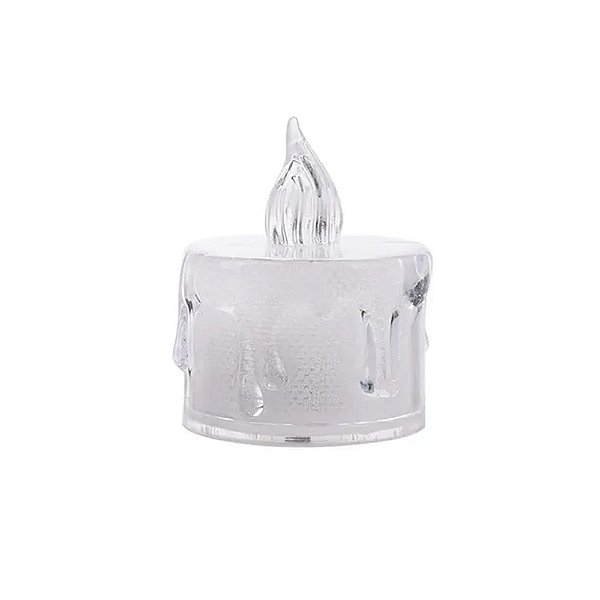Vela Led Branca 3,7x5cm - Silver
