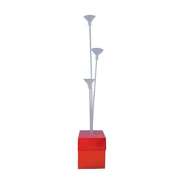 Suporte Para Balões Vermelho 3 Hastes - Festplastik