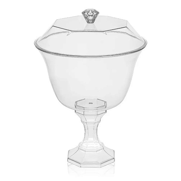Taça Diamante Com Tampa Cristal 1250ml - Festpastik