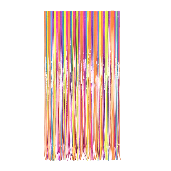 Cortina Metalizada Mixcolor Neon 1x2m - Partiu Festa